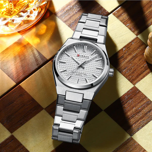 CURREN Original Stainless Steel Band Wrist Watch For Couples