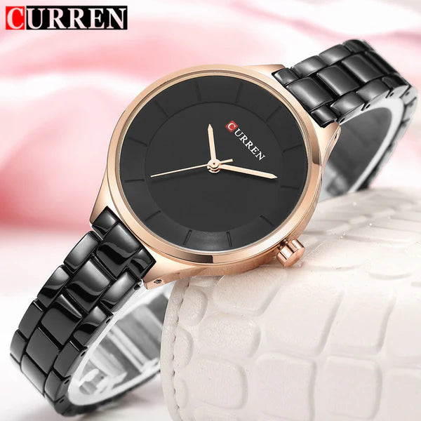 CURREN Original Stainless Steel Band Wrist Watch For Couples